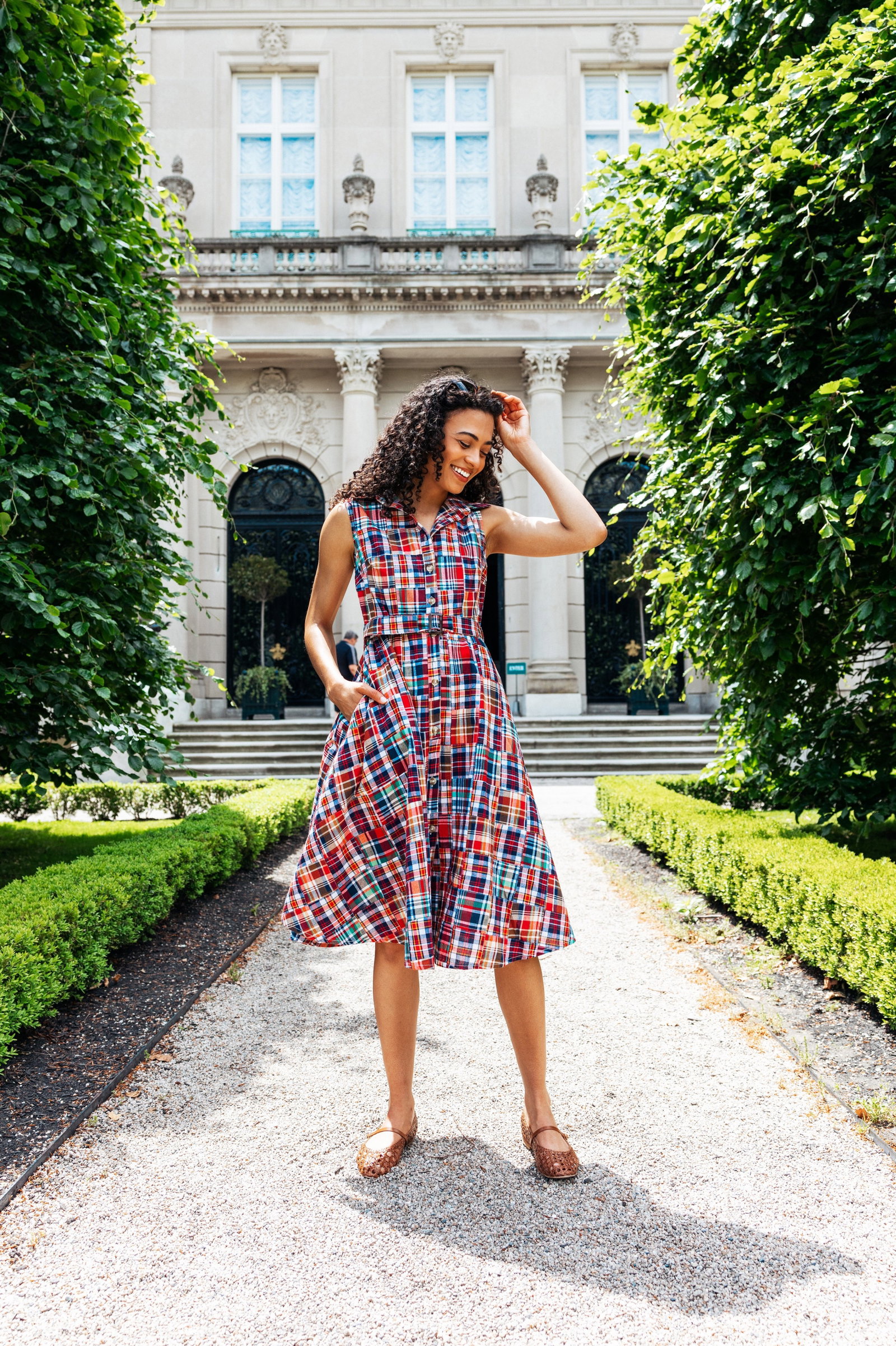 Bristol Patchwork Madras Shirtdress