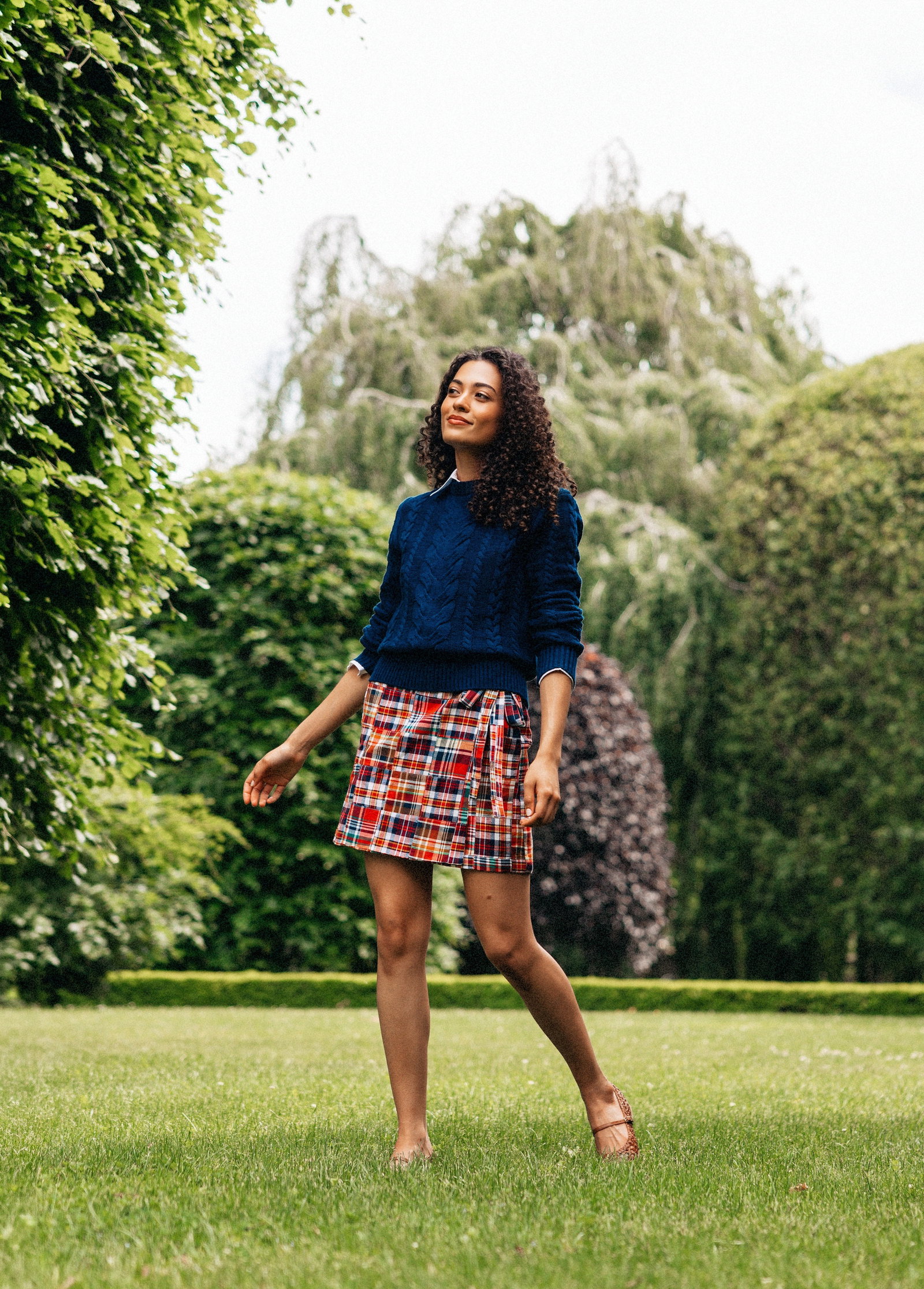 Bristol Patchwork Madras Wrap Skirt