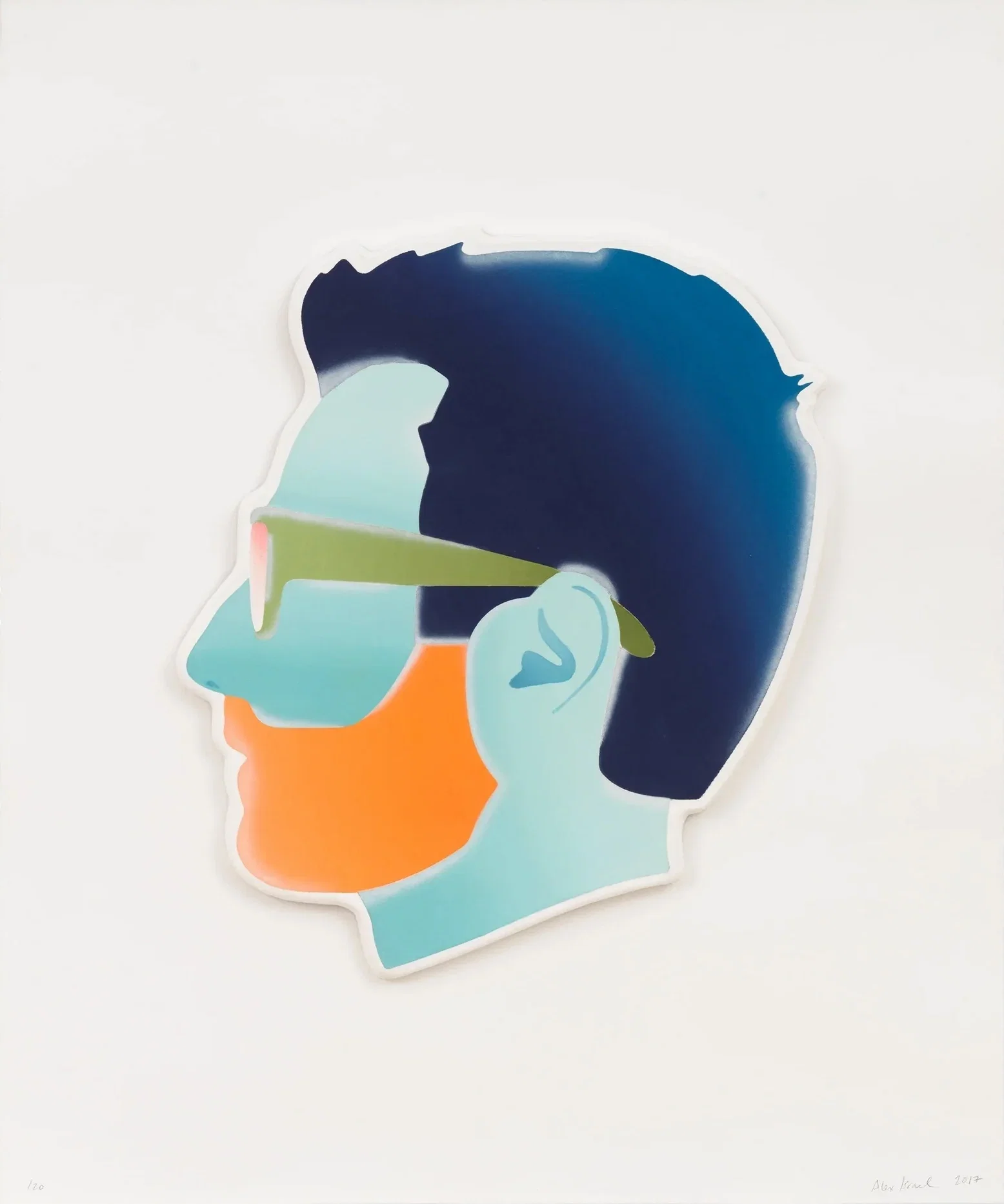 Alex Israel, Self-Portrait (Blue Face), 2017