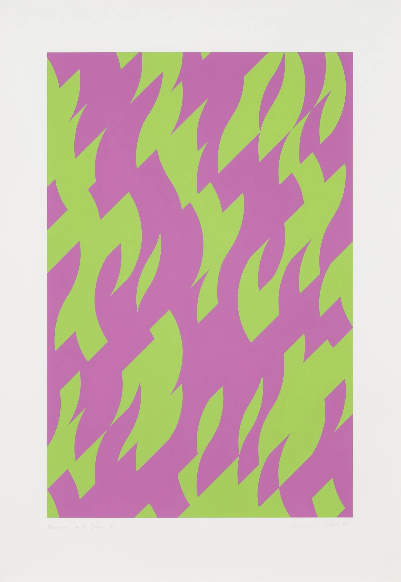 Bridget Riley, Magenta and Green, 2002