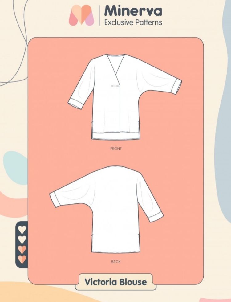 Minerva Exclusive Paper Sewing Pattern Victoria Blouse