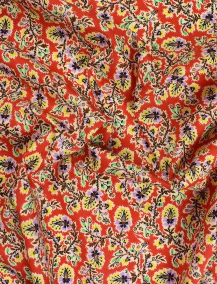 Storrs London Egyptian Cotton Lawn Fabric Red