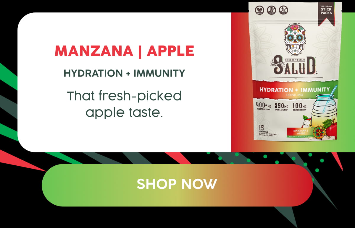 Manzana | Apple Hydration + Immunity | That fresh-picked apple taste. SHOP NOW