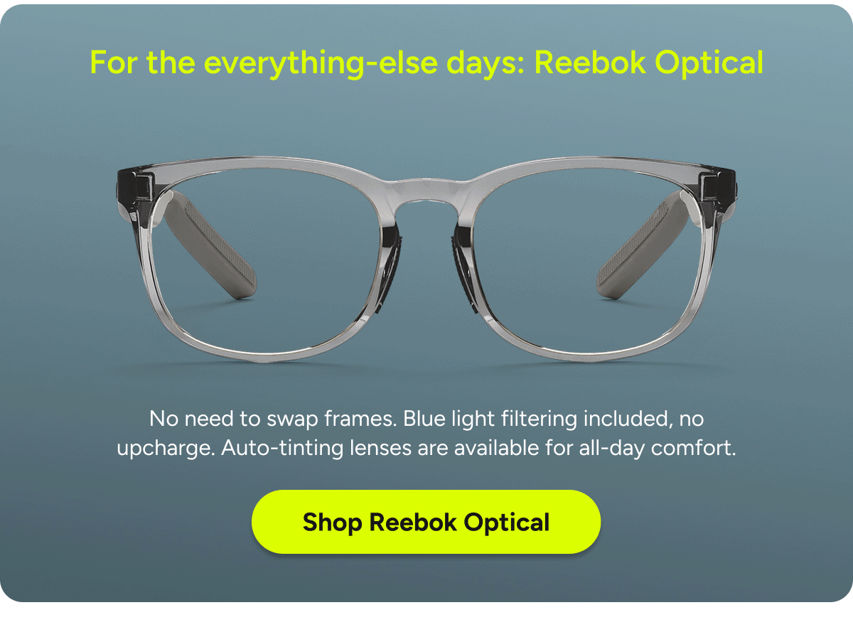 SHOP Reebok Smart Optical Eyewear powered by Lucyd