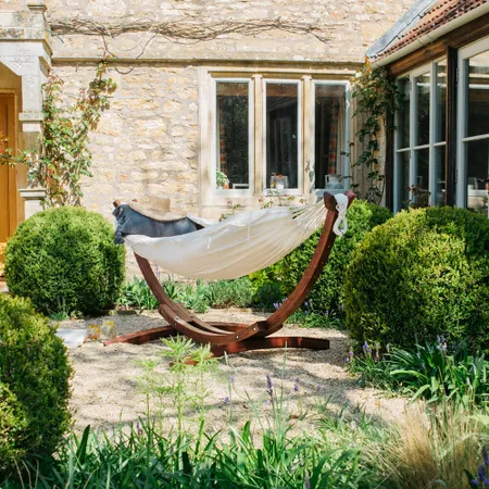Bali Cotton Hammock on Stand