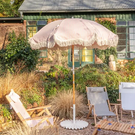 Salcombe Pink Stripe Parasol