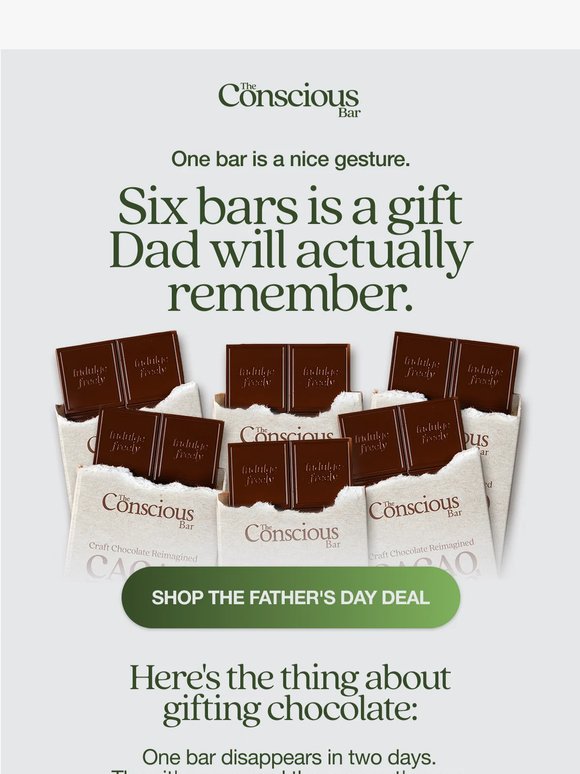 Buy 4 get 2 free…Give him enough to actually make it a habit
