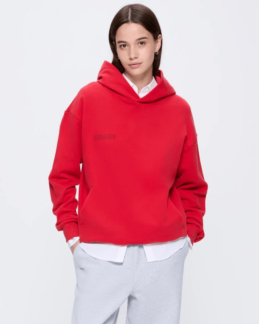 Image of Womens 365 Midweight Hoodie—Goji red
