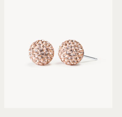 Rose Gold Medium Sparkle Ball™ Stud Earrings