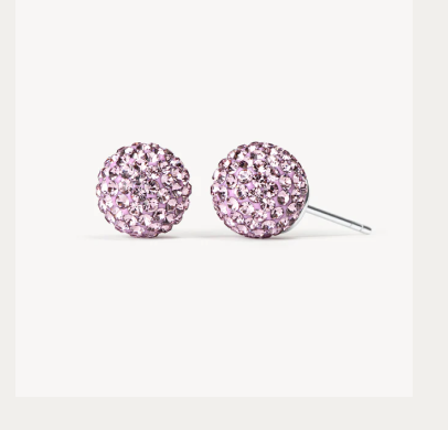 Lilac Medium Sparkle Ball™ Stud Earrings