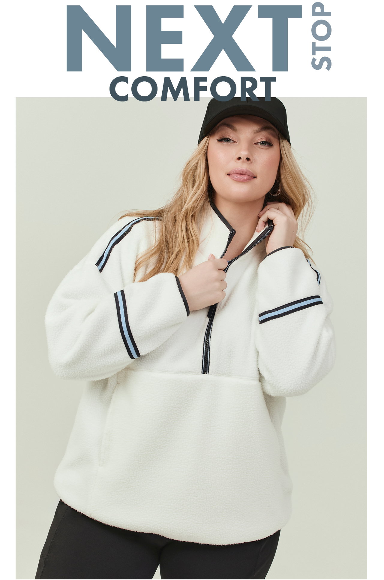 Plush Half Zip Sherpa Fleece Top