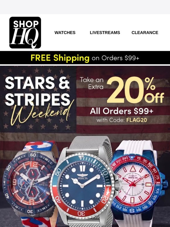 🇺🇸 Our Biggest Flag Day Watch Sale + COUPON!