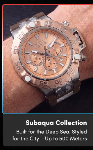 INV-48556 INVICTA Subaqua Collection | Built for the Deep Sea, Styled for the City – Up to 500 Meters