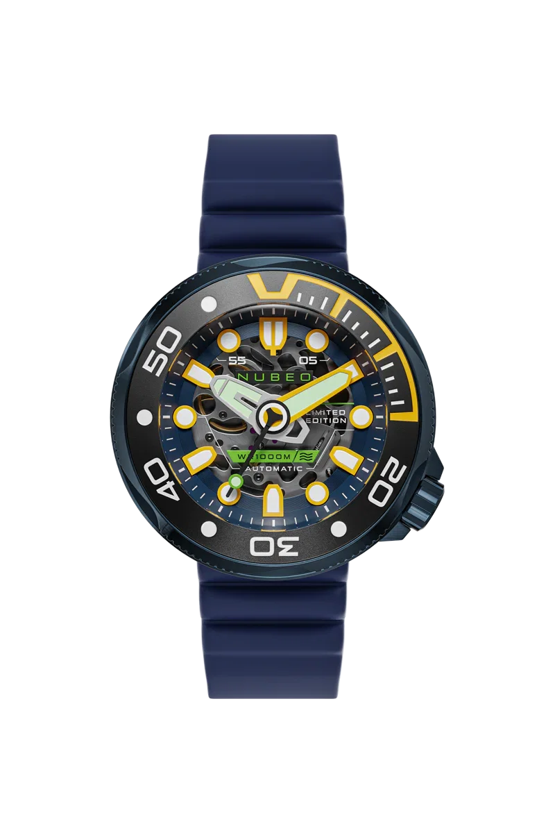 Image of Nubeo Men's 50mm Ventana Automatic Limited Edition Skeletonized Strap Watch
