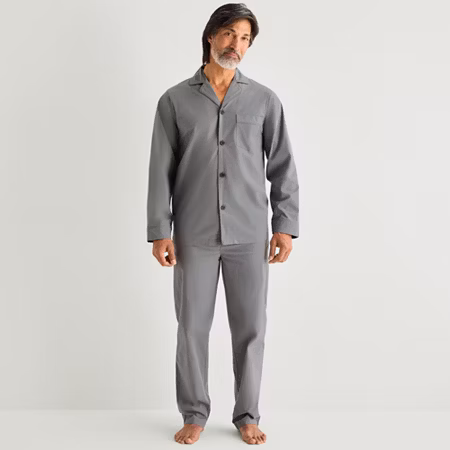 Image of Stafford Mens Long Sleeve 2-pc. Pajama Set