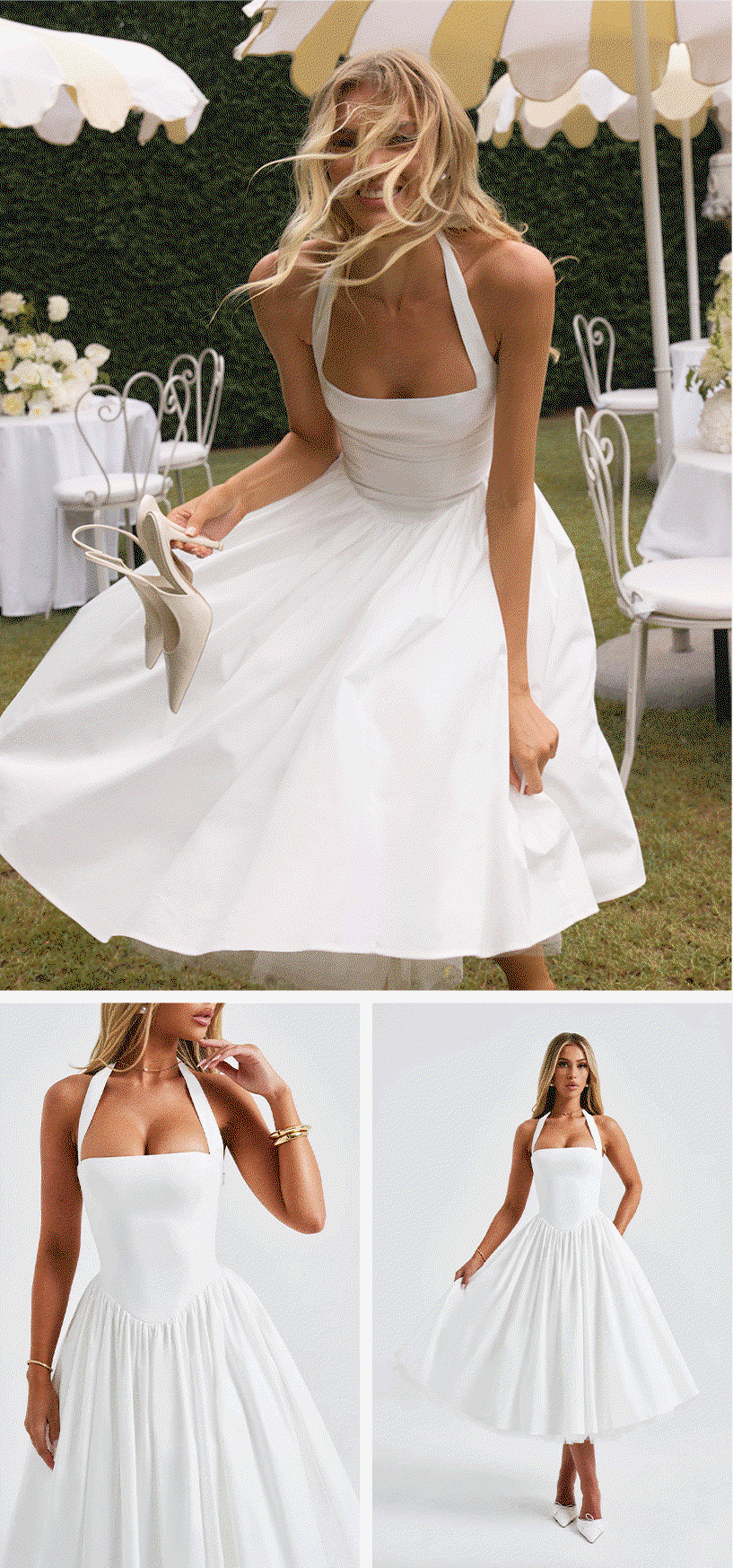 Cressida Midi Dress - Ivory