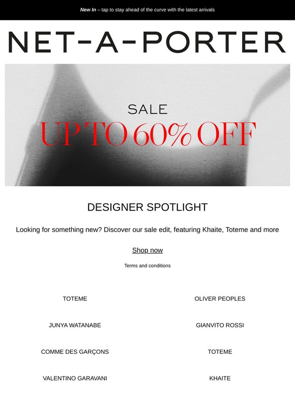 Up to 60% off Khaite, Toteme and more