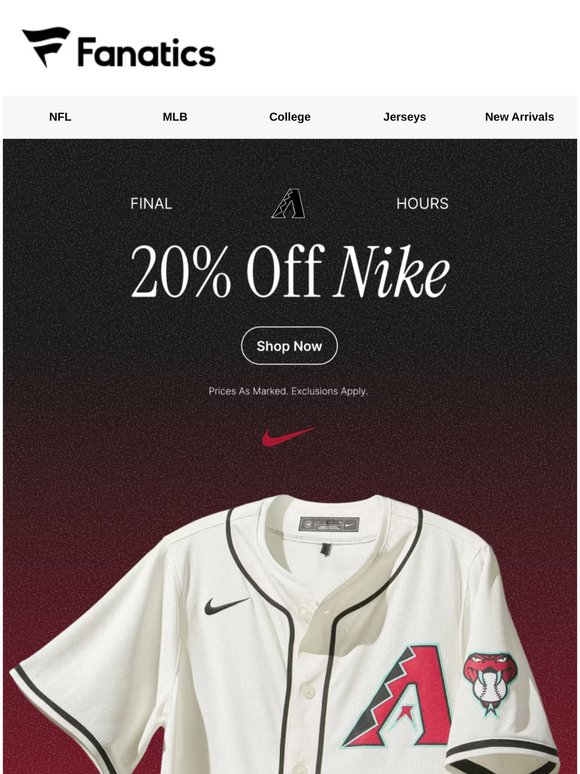 LAST CHANCE! 20% Off Nike