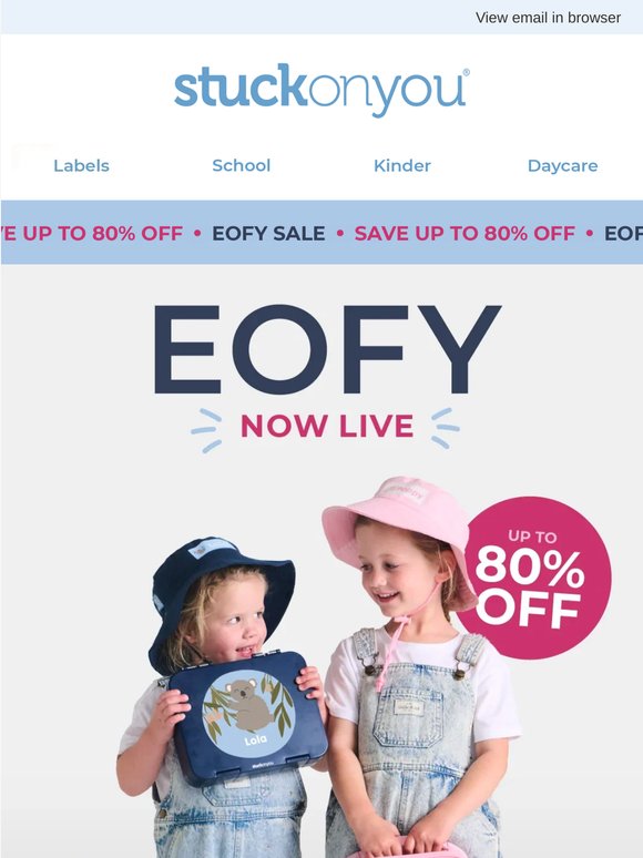 EOFY Sale Is Here 🎉 Up To 80% Off!