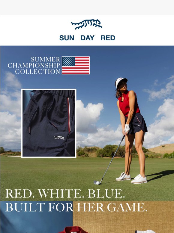 Red, White, and Blue. Built to compete.