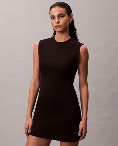 JERSEY FIT AND FLARE DRESS