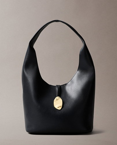 STONE LOCK SLOUCHY SMALL SHOULDER BAG