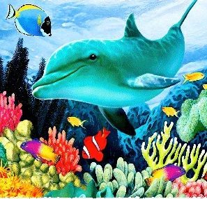 Dolphins At Play wooden jigsaw puzzle