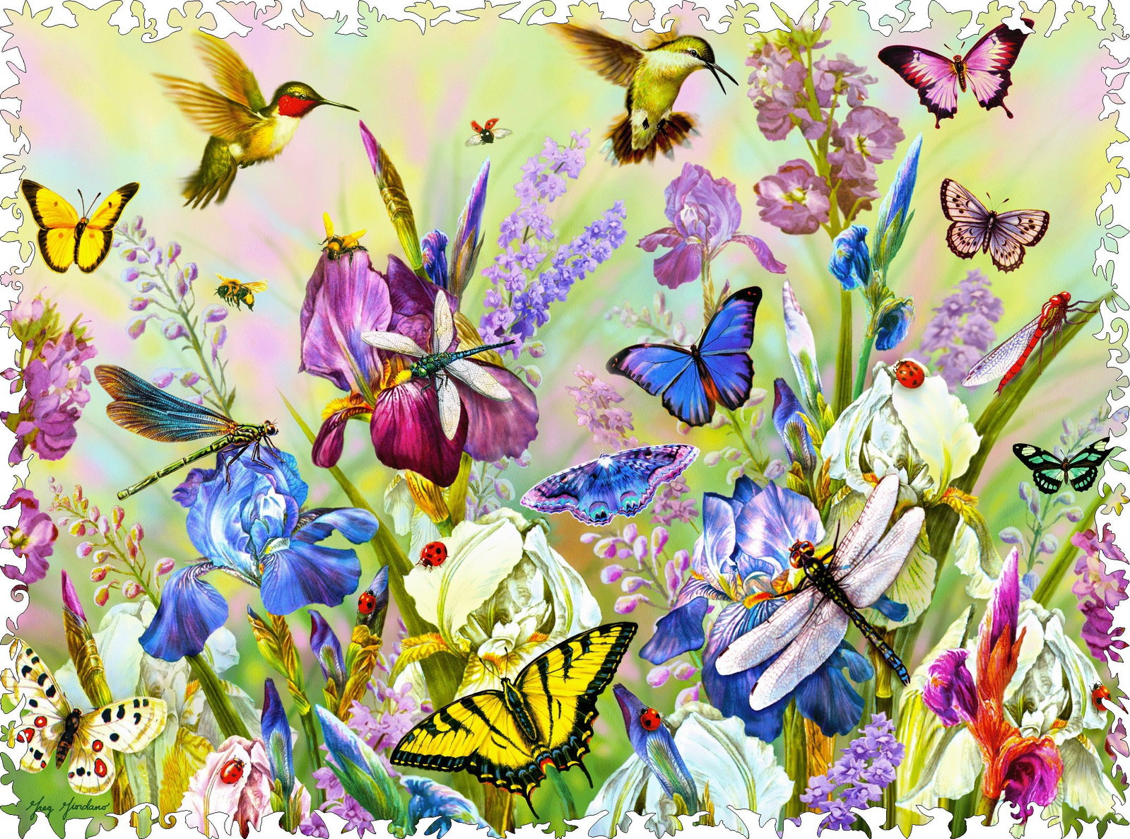 Purple Daze wooden jigsaw puzzle