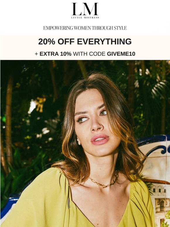20% OFF EVERYTHING 👀✨