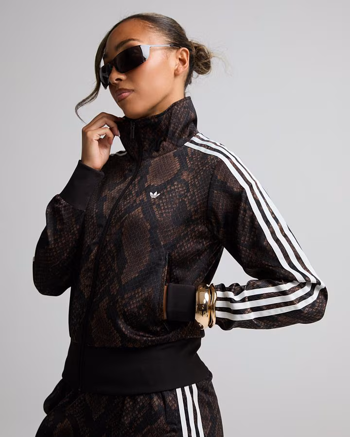 adidas Originals Womens Satin Snake Print Firebird Track Jacket