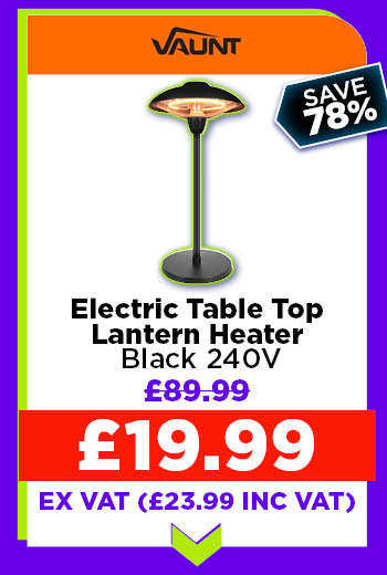 Vaunt Home Electric Table Top Lantern Heater - Black 240V