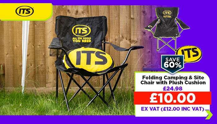 ITS Folding Camping & Site Chair with Plush Cushion