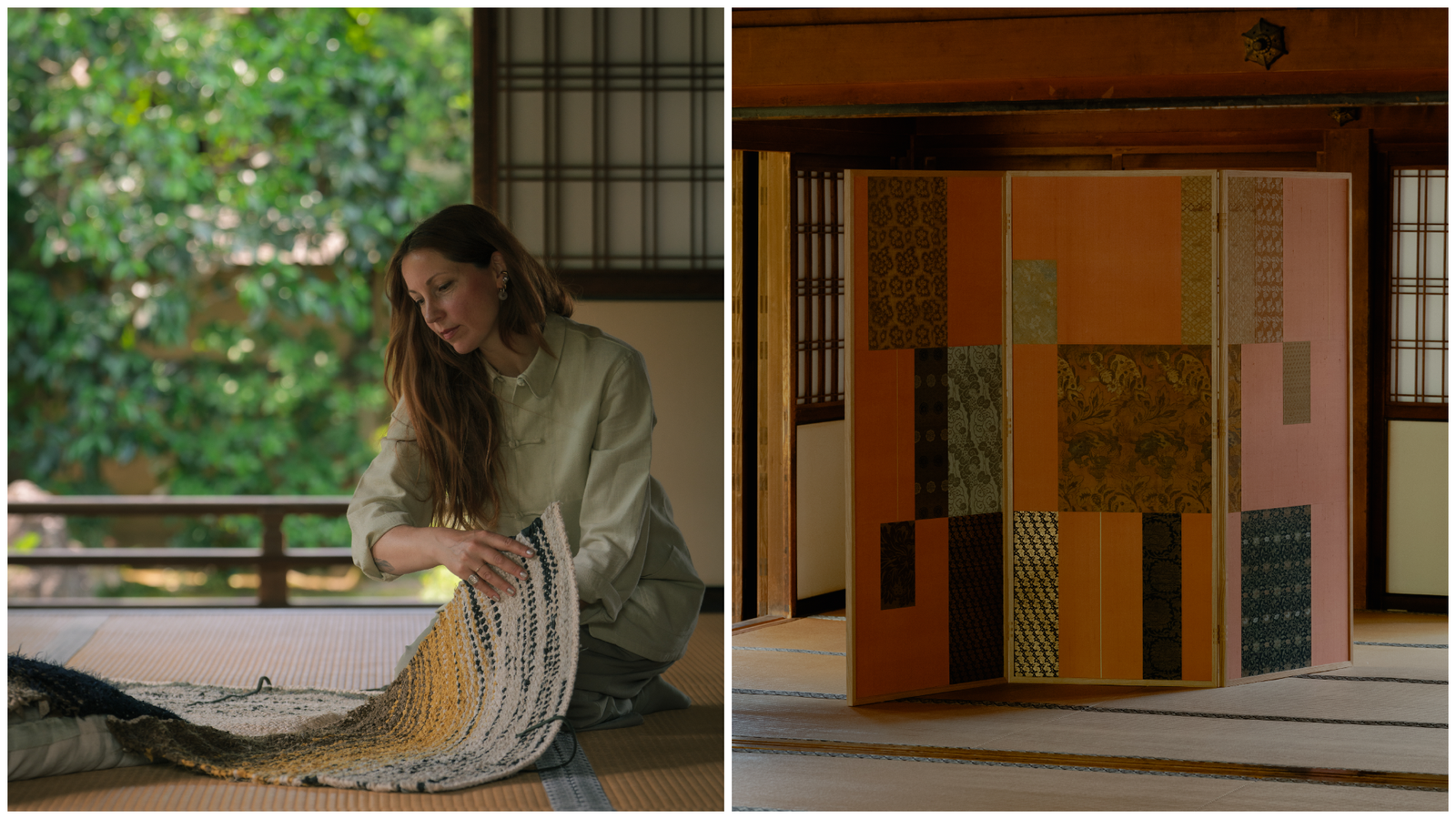Mae Engelgeer with textiles