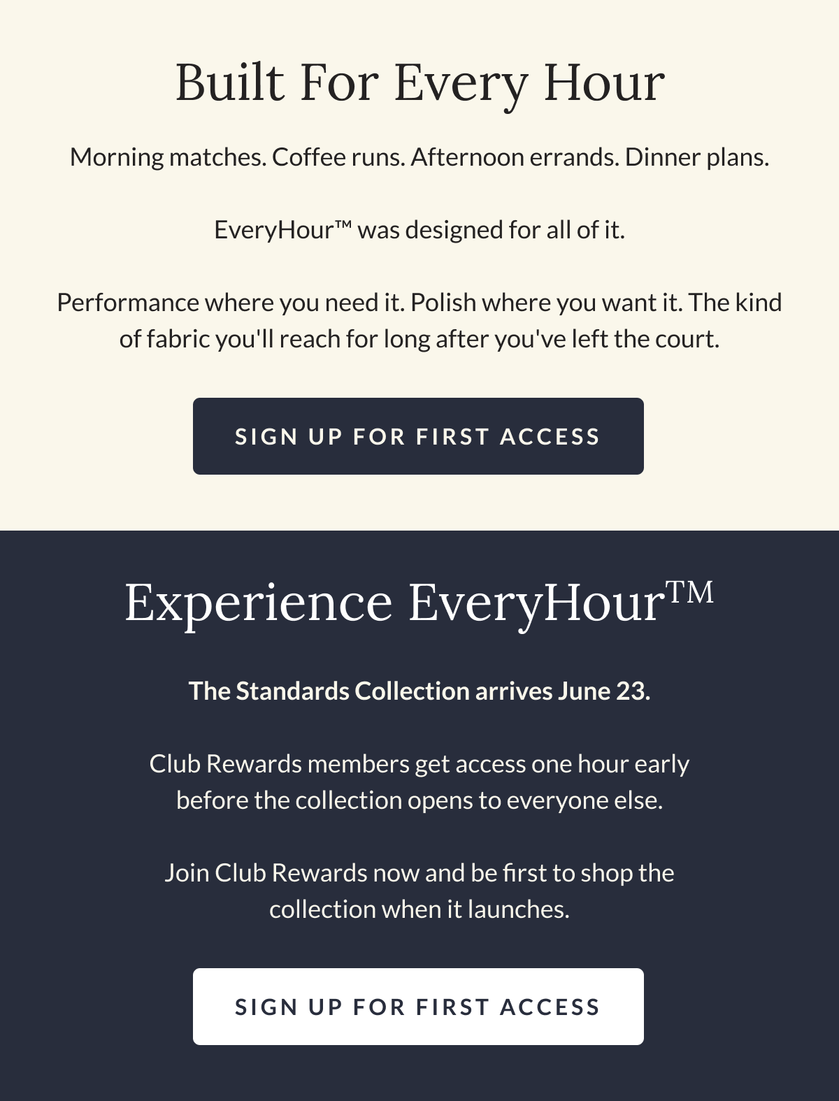 Sign up for access