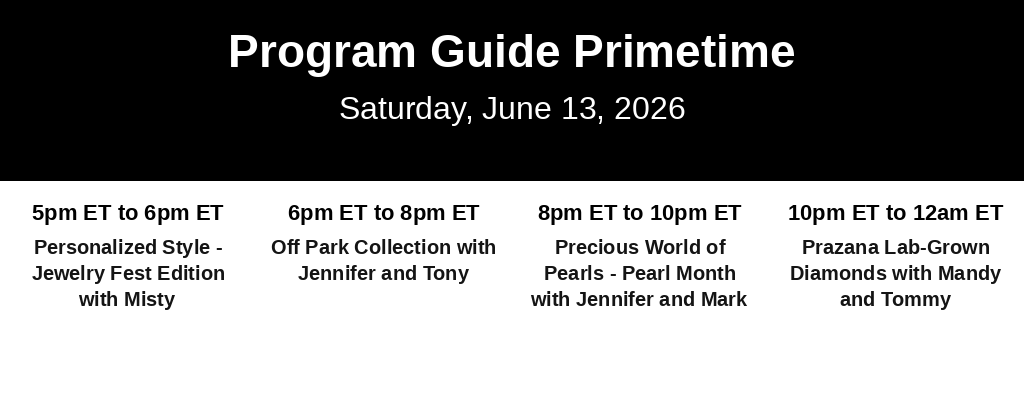 Program Guide Primetime