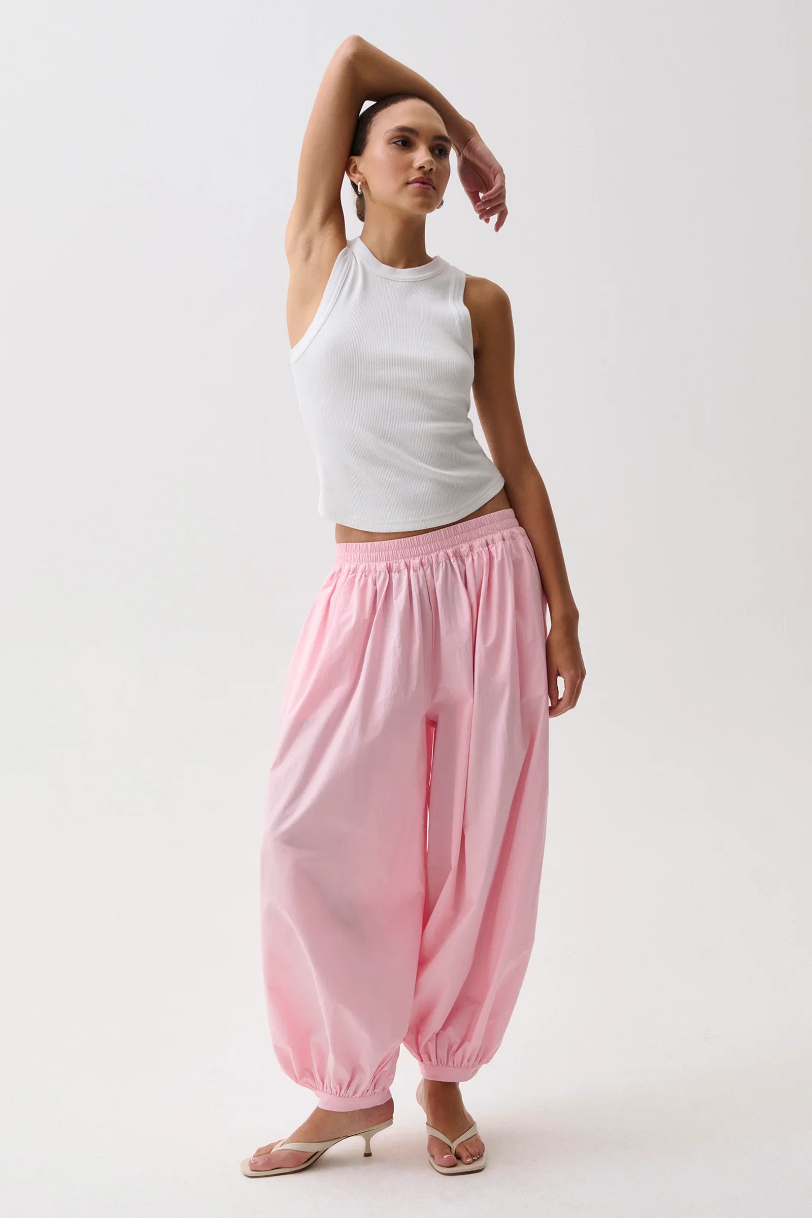 Image of Liya Poplin Balloon Pant - Rosette
