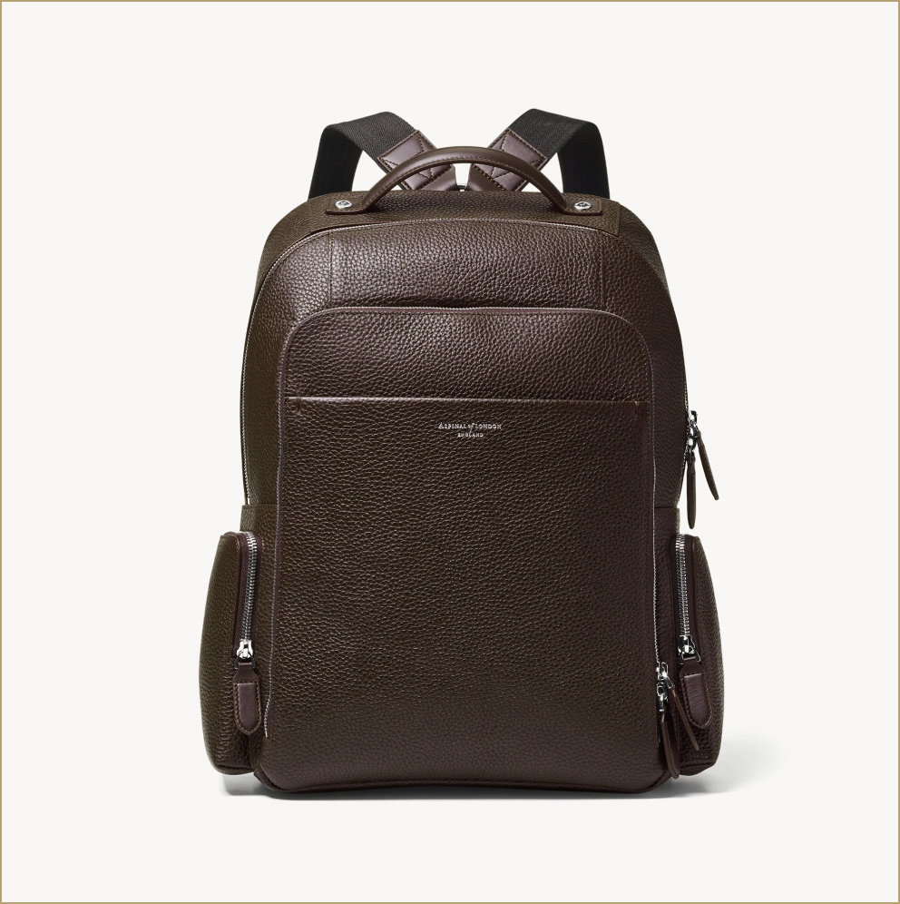 Zipped Leather Backpack