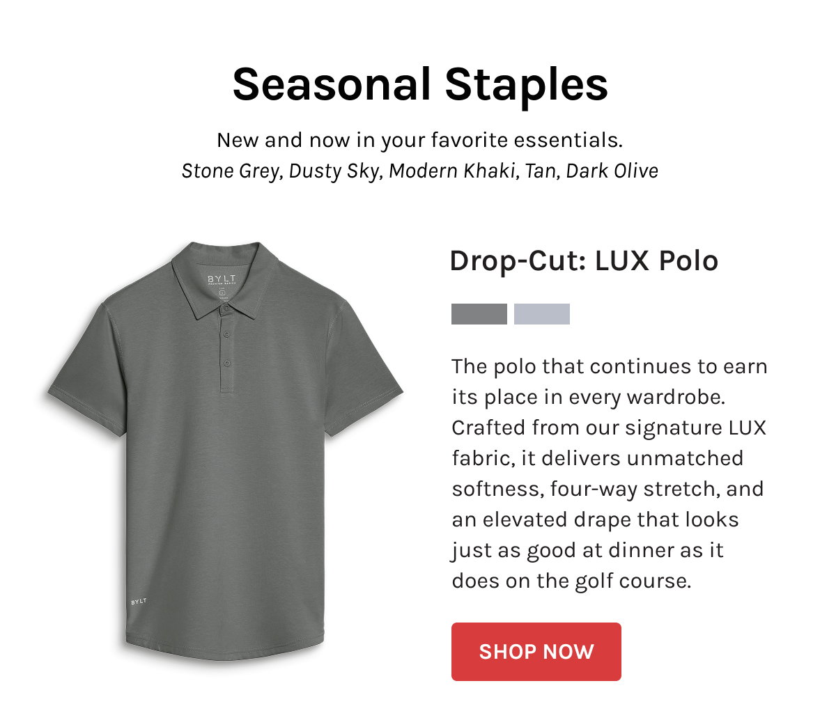 Drop Cut: Lux Polo | Shop Now