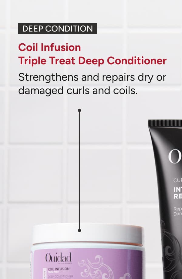 Deep Condition Coil Infusion Triple Treat Deep Conditioner strengthens and repairs dry or damage curls and coil
