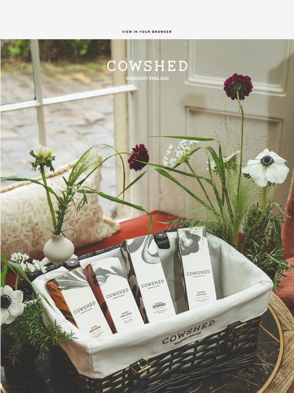 Try the new Cowshed with 20% off over £75