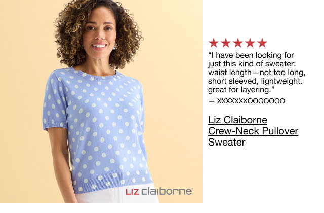 Liz Claiborne Crew-Neck Pullover Sweater