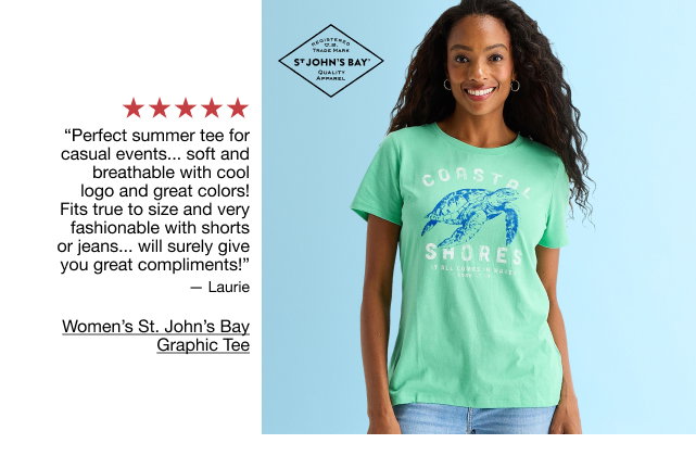 Women’s St. John’s Bay Graphic Tee