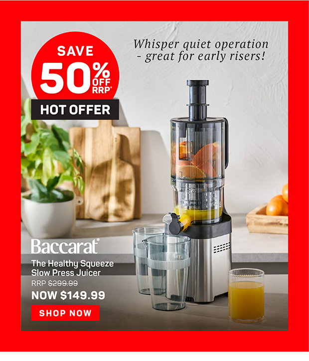 Baccarat The Healthy Squeeze Slow Press Juicer