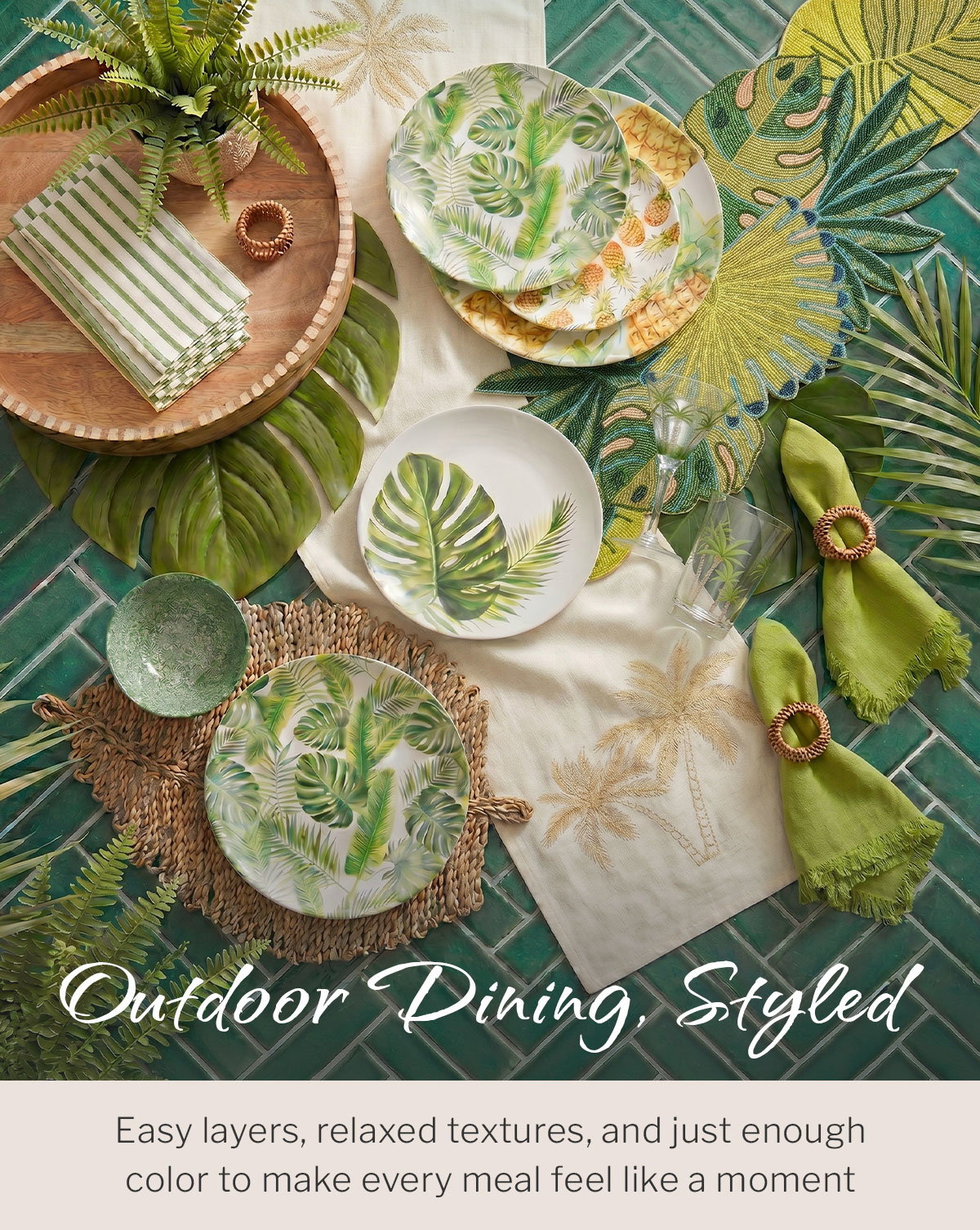 Outdoor dining styled