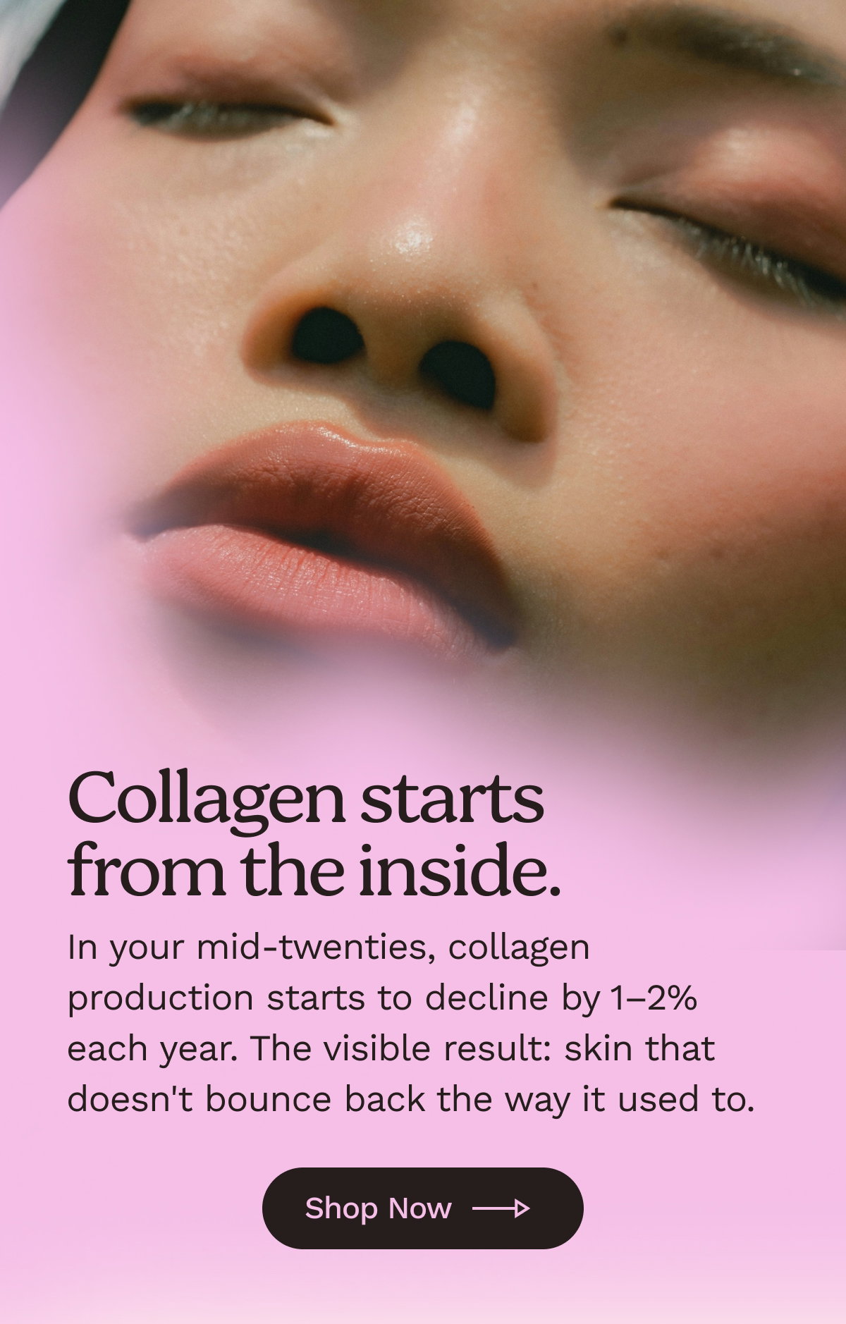 Collagen starts from the inside. 
