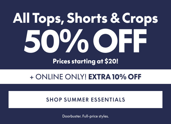 Tops, Shorts, Crops 50% Off