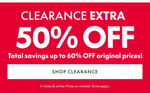 50% Off Clearance
