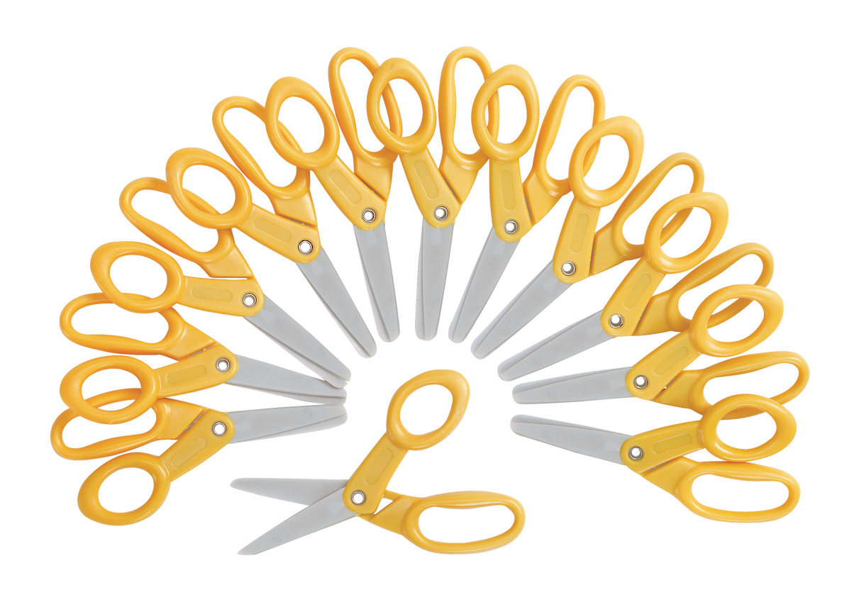 Colorations® 5" Plastic Blade Blunt Tip Scissors - Set of 12