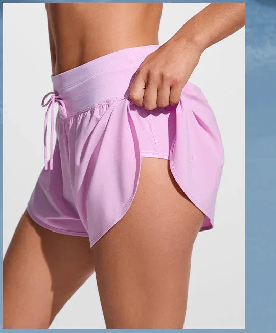 Feathery-Fit Split Dolphin Board Shorts 2.5''