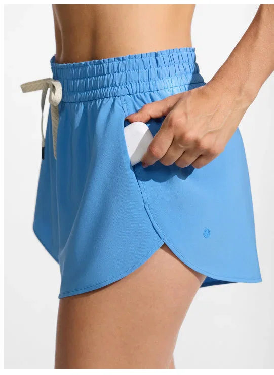 Feathery-Fit Relaxed Side Split Board Shorts 3.5"